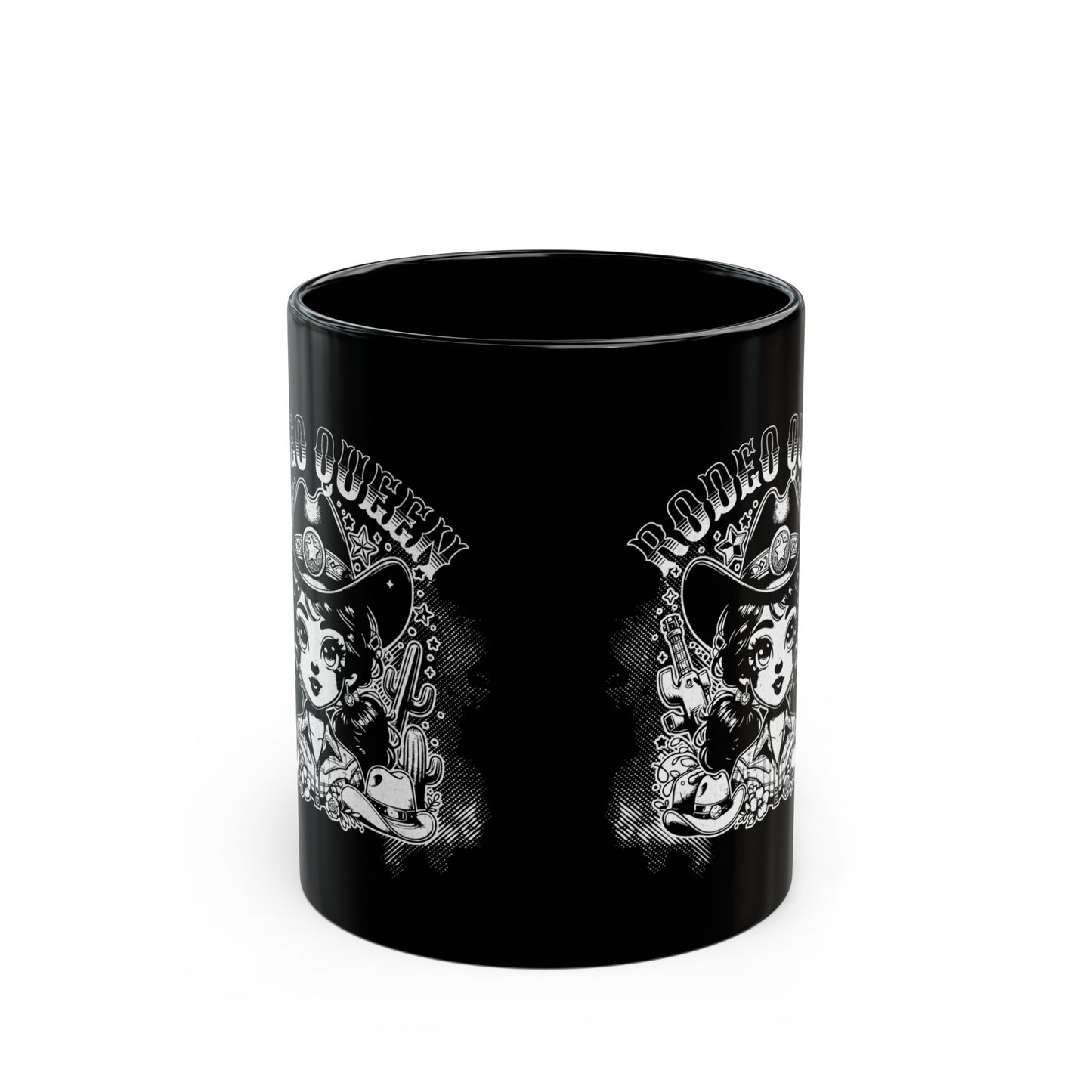 Rodeo Queen Black Mug - 11oz & 15oz - Perfect Gift for Cowgirls